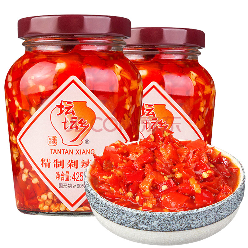 坛坛乡精制剁辣椒 下饭酱辣椒酱瓶装 拌饭拌面酱 厨房炒菜调味品 超辣