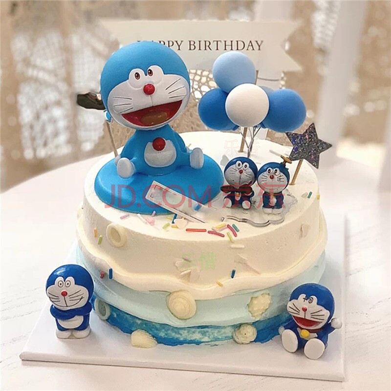 网红哆啦a梦生日蛋糕同城蓝胖子机器猫叮当猫蛋糕儿童全国配送 l款 16
