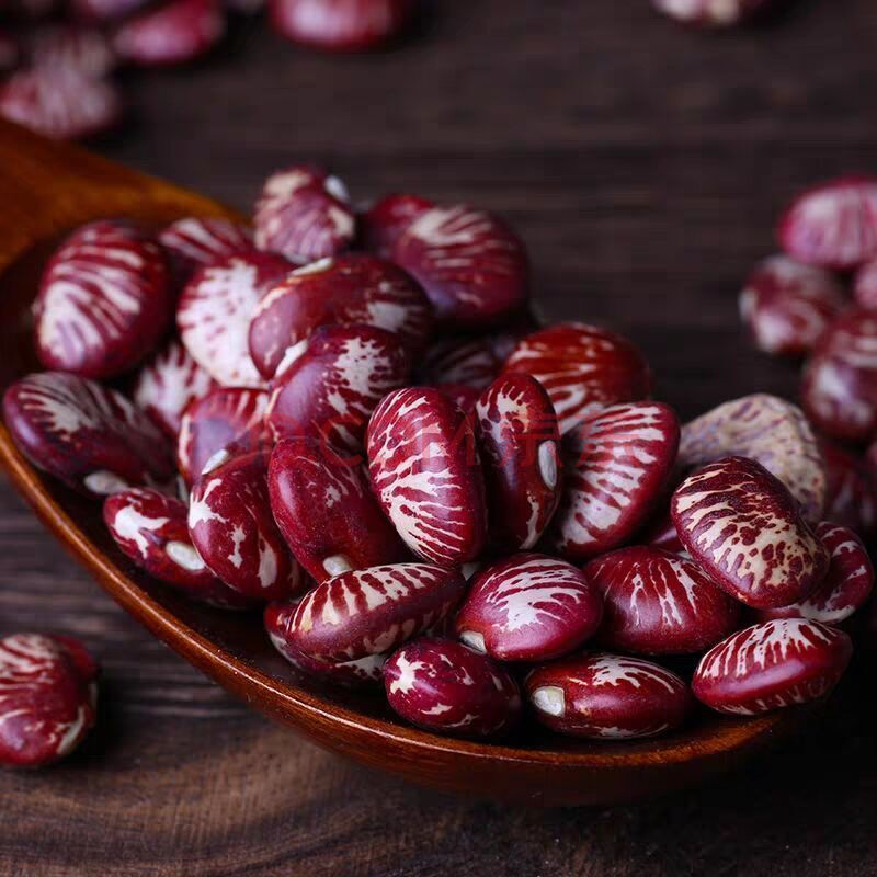 斑马豆5斤 肾豆 花豆神豆农家荷包豆花菜豆大红豆