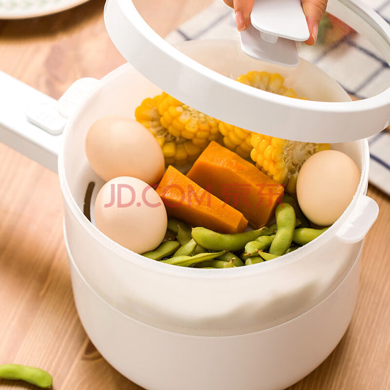 小白锅煎炒炖 电煮锅学生锅宿舍多功能家用迷你小火锅一人食小型电热