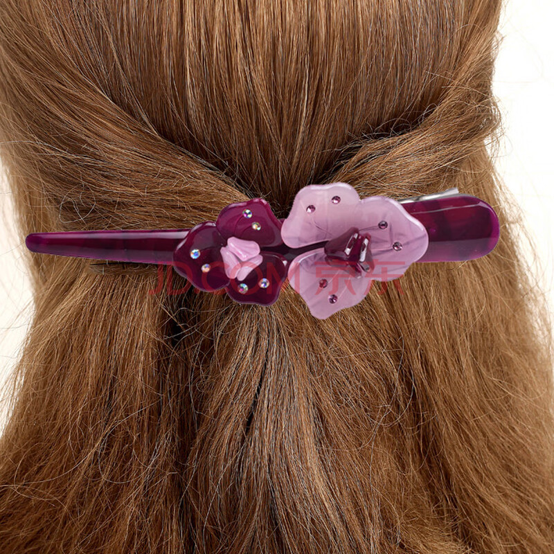 发饰 发夹 皕宝楼 时尚大号牛角夹复古盘发夹鸭嘴夹发卡马尾夹顶夹