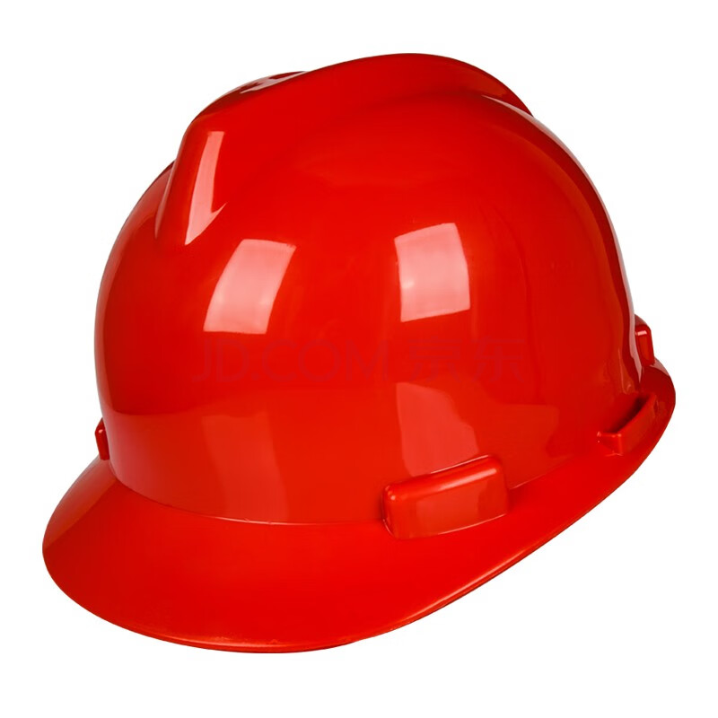 v字型pe安全帽 骑行头盔工地工程建筑电力施工防砸抗冲击头盔 红色