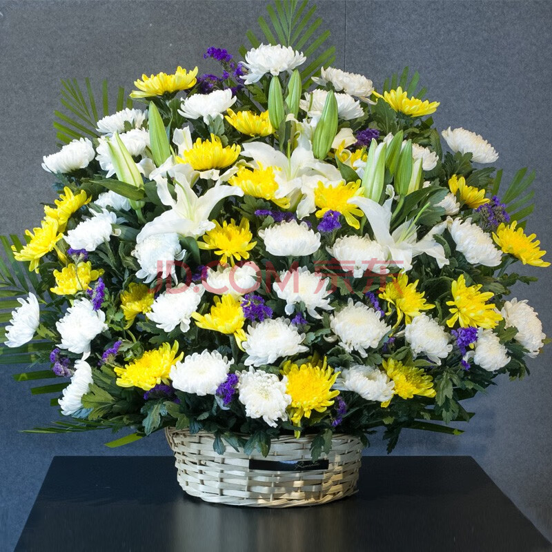 【两小时达】鲜花速递同城送花黄白菊花花束探望祭祀追悼拜山鲜花清明