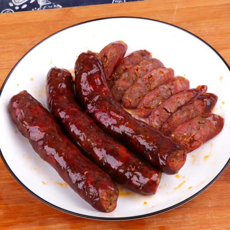 四川腊肠香肠正宗特产麻辣香肠7分瘦农家风干自制烟熏腊香肠川味 麻辣