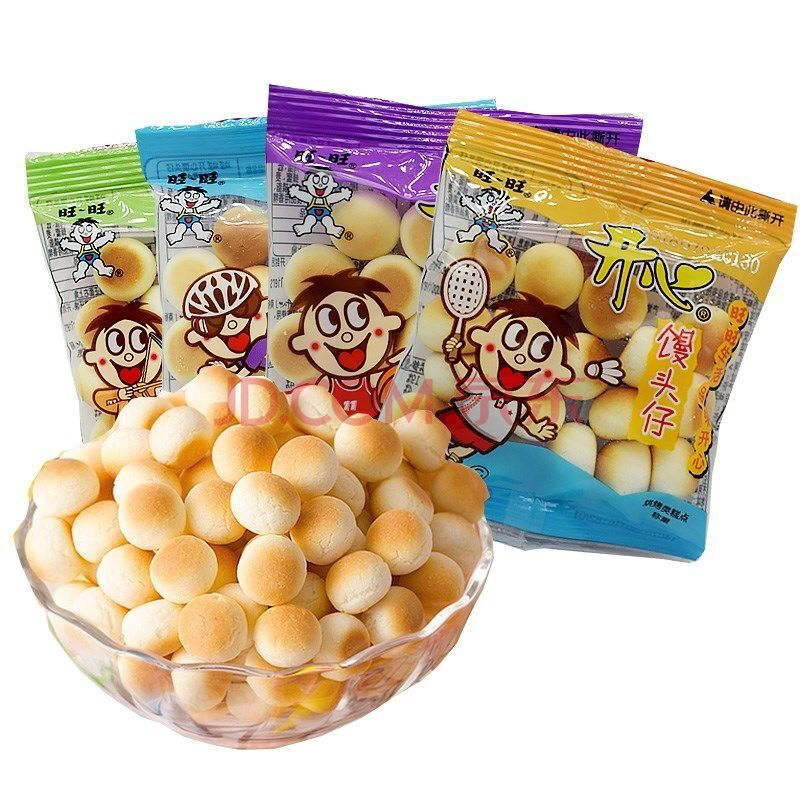 旺仔小馒头小馒头儿童小包装怀旧零食 小馒头100包(整箱)