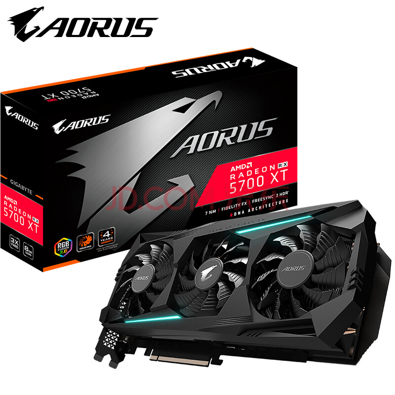 技嘉(gigabyte) rx 5500/5600/5700 xt aorus游戏台式机显卡amd rx
