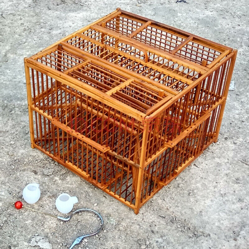 升级款黄豆鸟收藏踏笼画眉笼鸟笼 媒子鸟笼 母鸟笼,上山笼 (画眉升级)