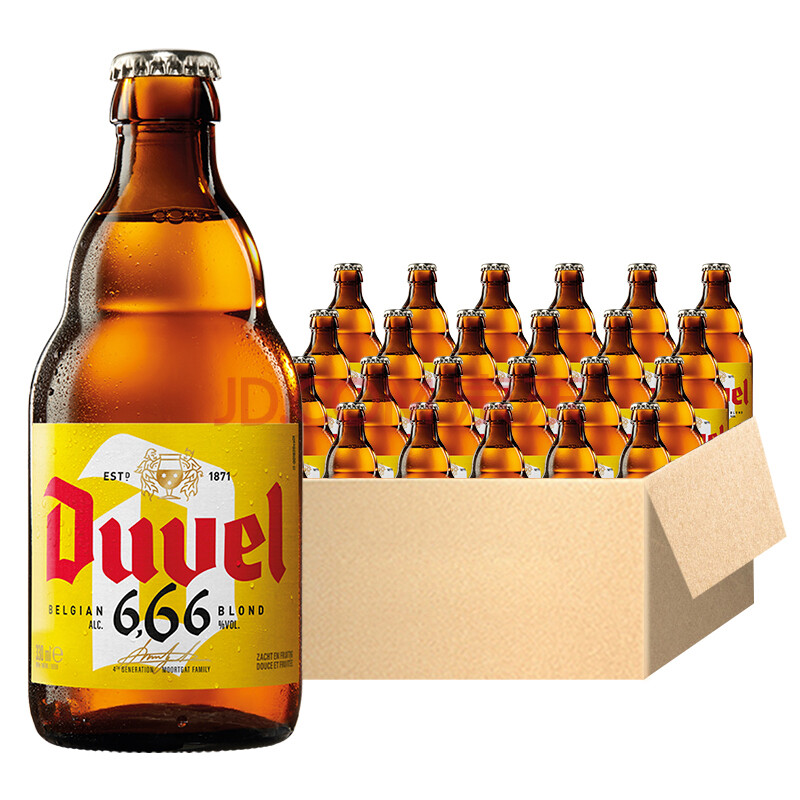督威666啤酒 比利时原装进口 精酿啤酒330ml*24瓶