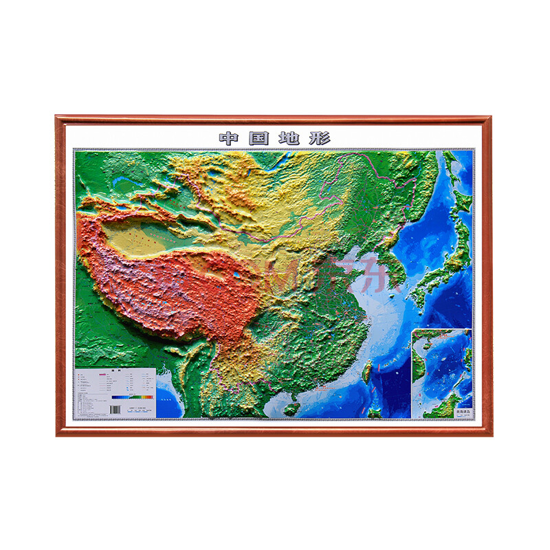2021全新版 3d凹凸立体中国地形图 约1.1米x0.8米 挂图/折叠图