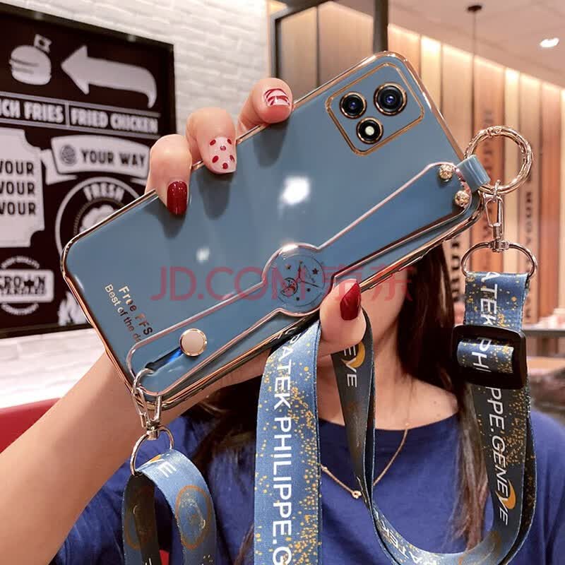 欧登柏格 vivoy52s手机壳iqoou3腕带支架y31s保护套软硅胶全包边包