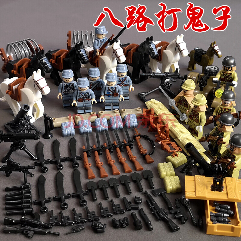 新款军事小人仔日军日本兵鬼子士兵装备兼容乐高积木拼装男孩子玩具