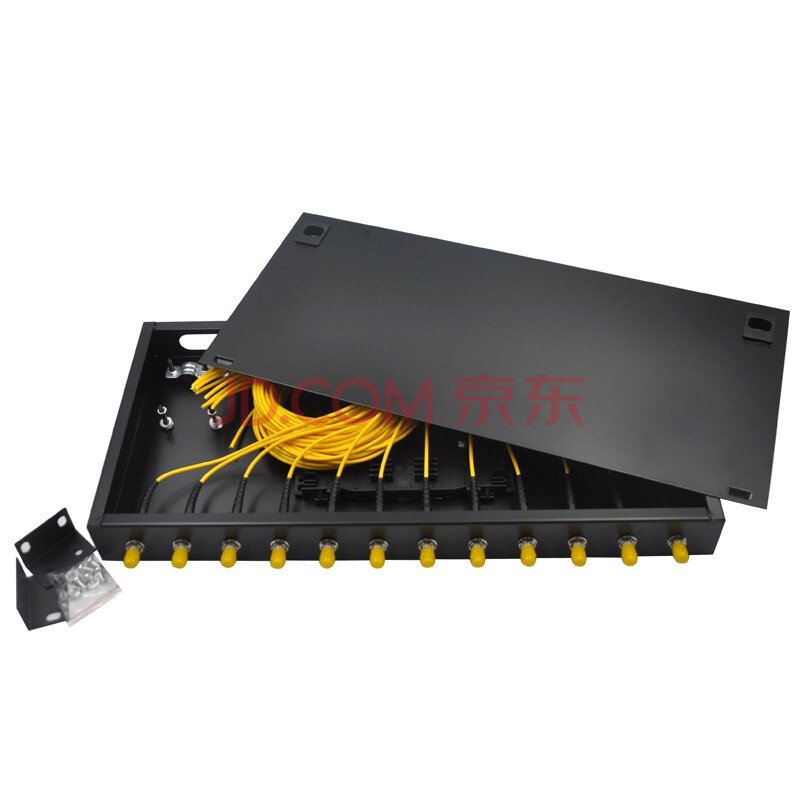 红脉12口光纤终端盒12芯st单模满配