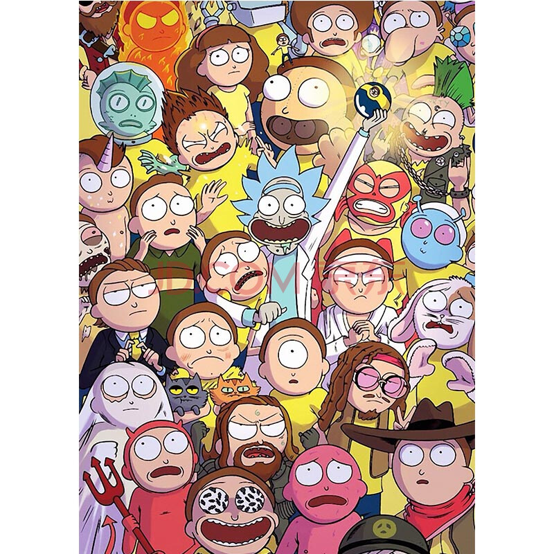 狼天影 瑞克和莫蒂海报rickandmorty科幻动画墙纸学生宿舍自粘墙贴纸