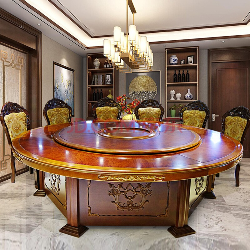 奈高餐桌大圆桌酒店别墅定制私人宴会专用1.8米8人位火锅餐桌椅