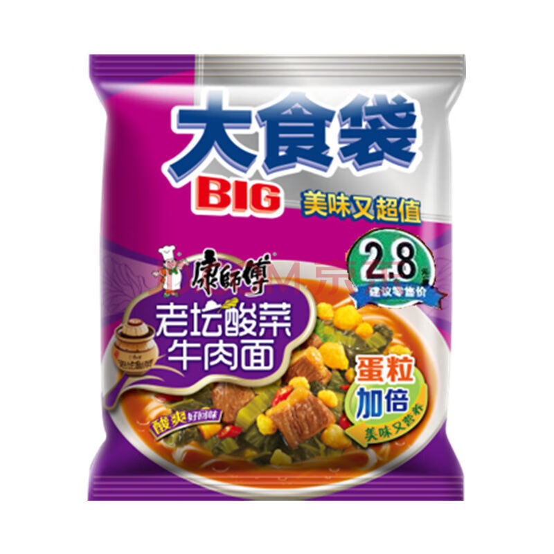 康師傅大食袋big 12/24/25袋 康師傅大食袋big紅燒牛肉麵老壇酸菜麻辣