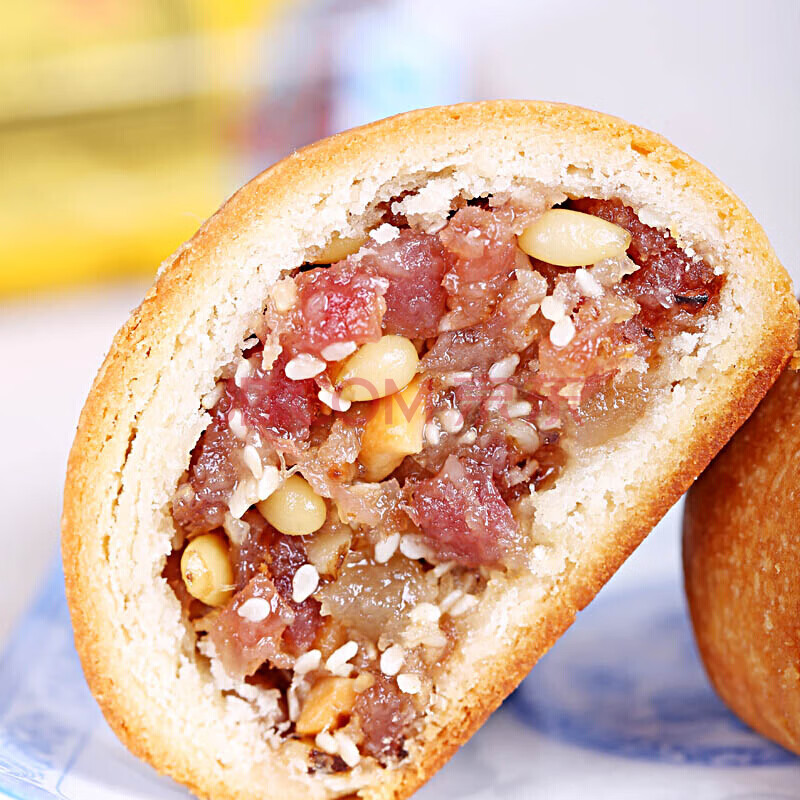 五仁月饼云腿月饼中秋滇式火腿月饼云南特产10枚共800g 蛋黄云腿10枚x