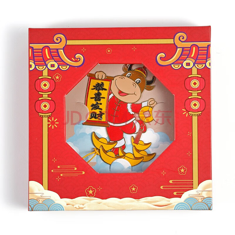 藤缠树牛年金属书签礼盒装中国风卡通动物牛生肖书签可爱创意书签送