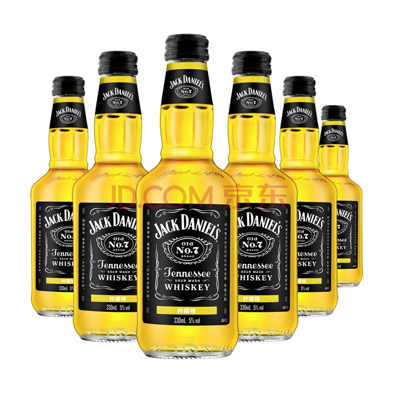 【酒小二】杰克丹尼威士忌预调酒-柠檬味330ml 6瓶 整箱装