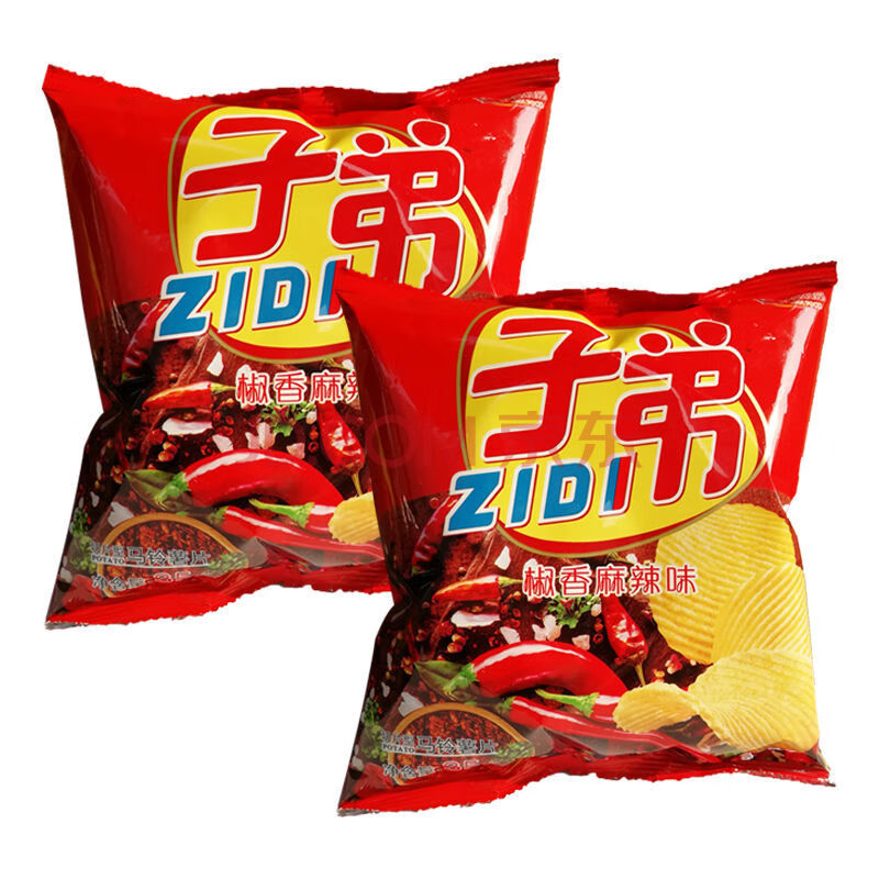 子弟薯片椒香麻辣味 35/30g10袋整箱48袋 土豆片抖音网红小吃麻辣零食