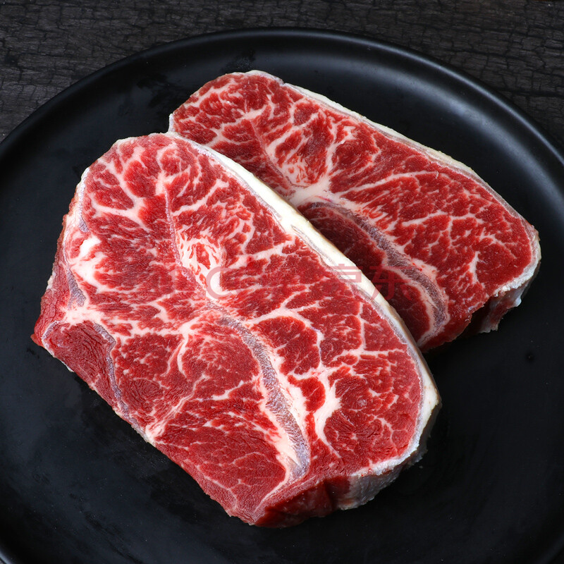 加拿大谷饲300天雪花板腱牛排原切厚切底脂新鲜非腌制牛扒肉 1200g