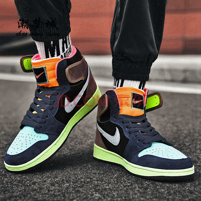 aj篮球鞋男鞋莆田sb低帮男板鞋冰雪奇缘aj女鞋丑小鸭dunksb 彩色拼接