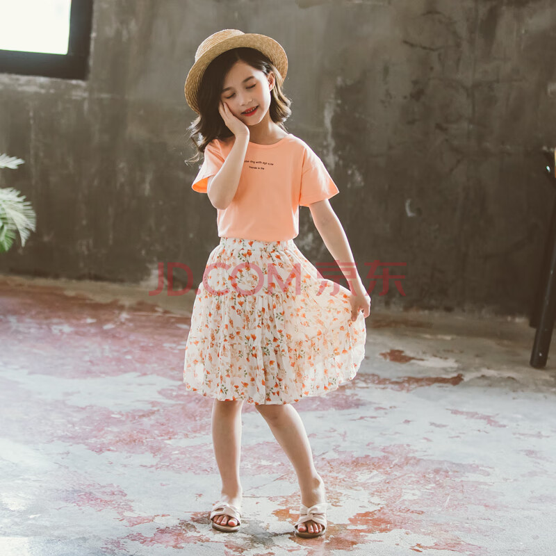 童装小学小朋友女孩休闲裤薄款时尚洋气潮夏装阔腿裤薄款洋气套装儿童