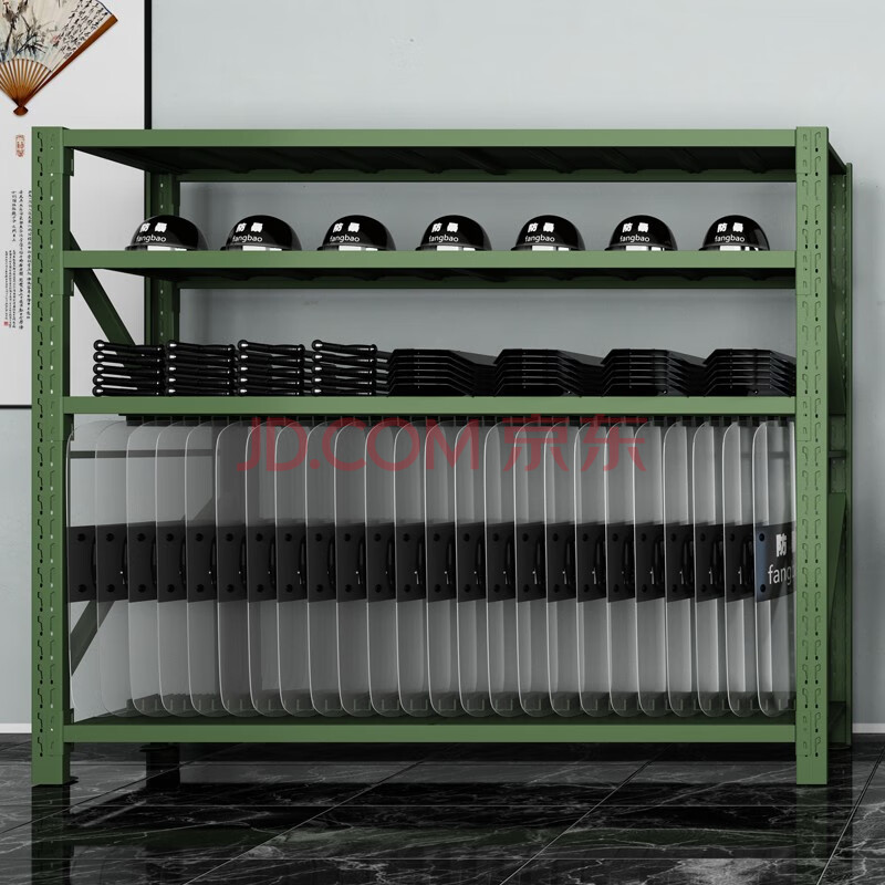 摆放架战备物资装备存放货架铁锹架子反恐安防抗洪防汛应急物资器材架