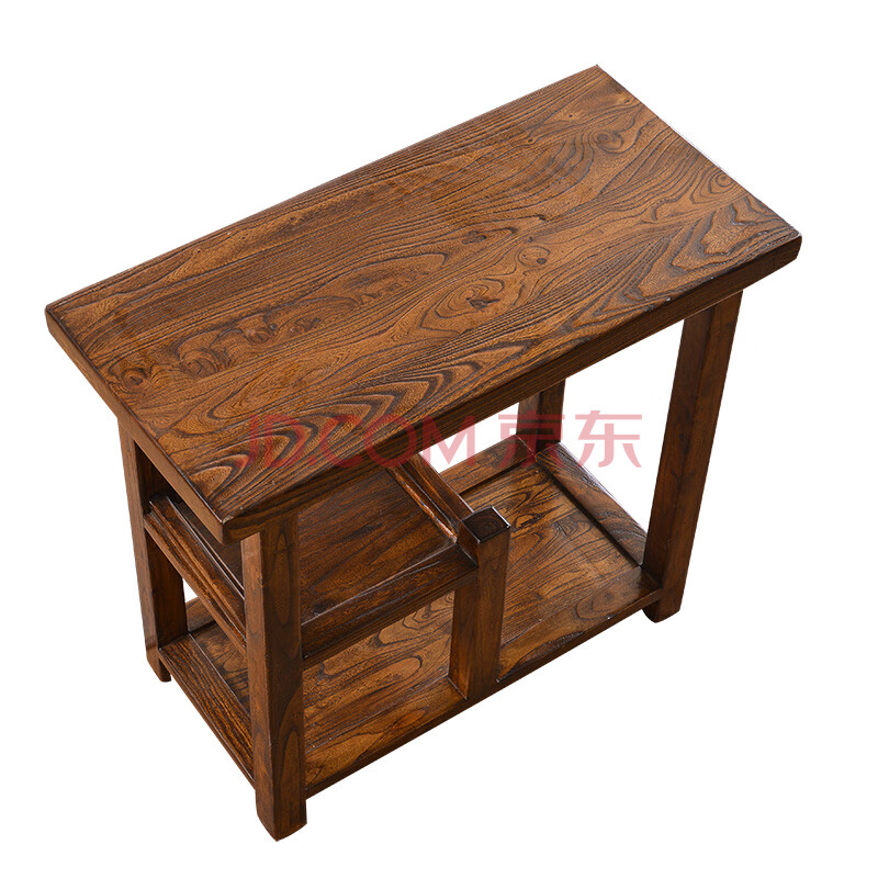 朴晨 老榆木茶桌移动原木边几实木茶水柜阳台桌家用简约现代小茶台