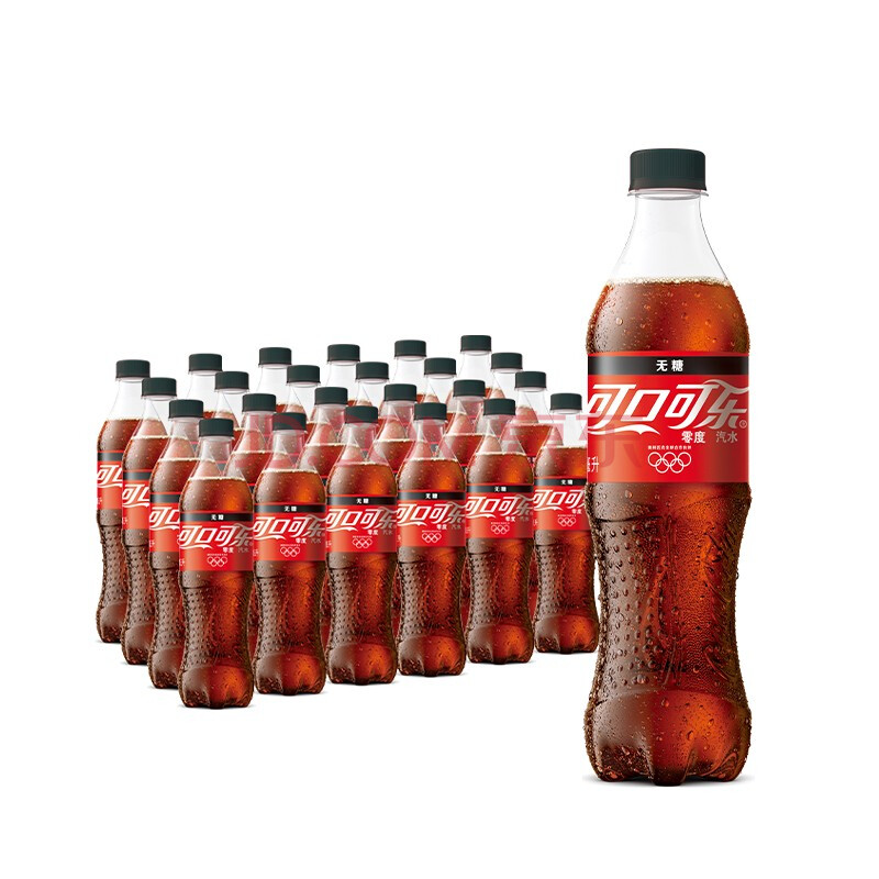 可口可乐 零度 无糖零卡 汽水 碳酸饮料 500ml*24瓶 整箱装 可口可乐