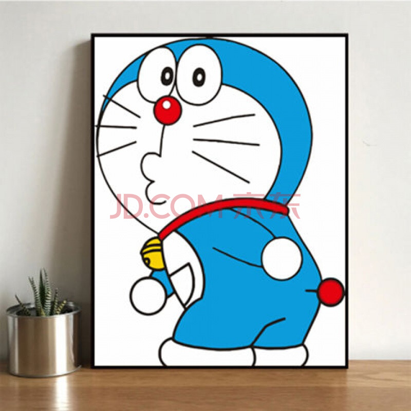 机器猫数字油画叮当卡通动漫哆多啦梦儿童填色油彩画叮当猫 gx2440哆