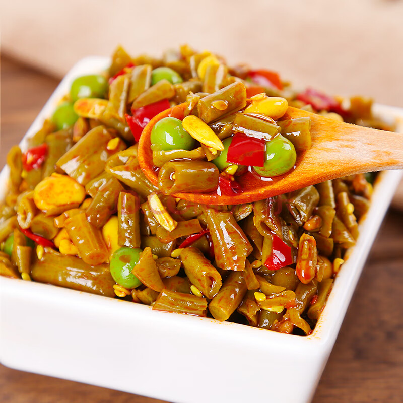 味遇五仁豆角豆豆香酸豆角乾坤小菜泡豇豆酱泡菜小咸菜下饭菜整箱十斤