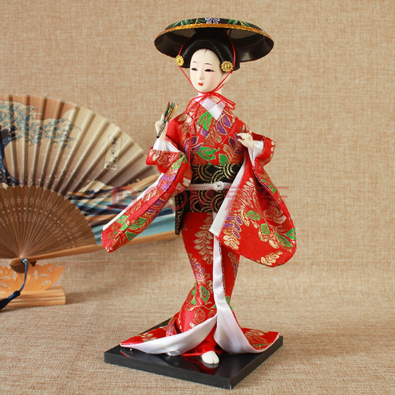 日本艺妓人偶和服娃娃30cm高仕女绢人日式料理酒店寿司店装饰摆件品
