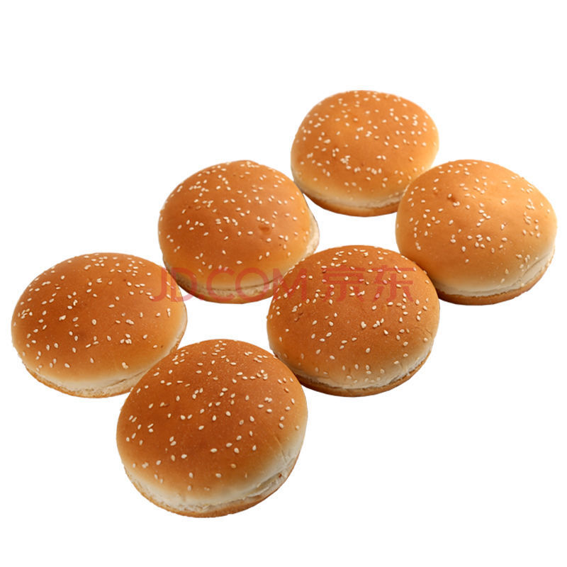 汉堡包面包胚kfc汉堡皮切片软家庭装即食早餐速食 汉堡胚1包6对