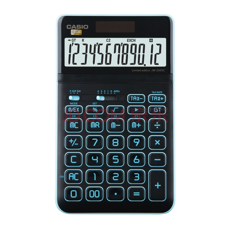 【卡西欧jw-200sc】卡西欧(casio)时尚计算器概念款jw-200sc black&li