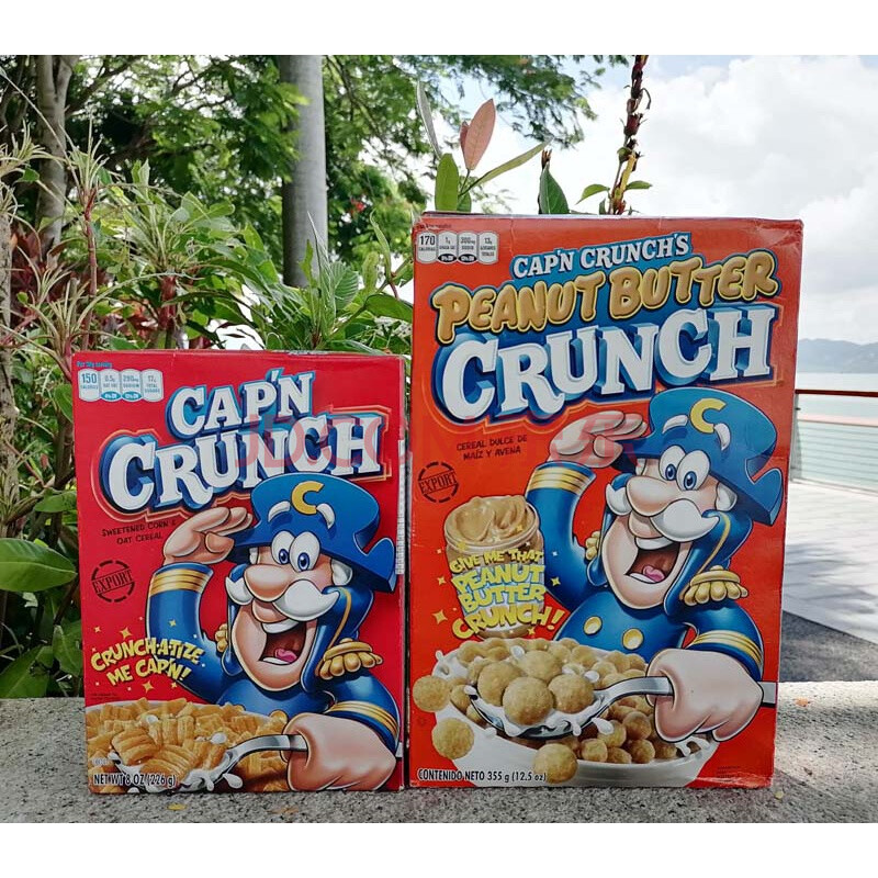 美国进cap n crunch cereal桂格船长早餐麦片quake peanutbutter 226g