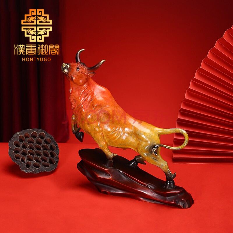 品送领导办公室摆设牛气冲天开业礼品送朋友家居客厅装饰牛转乾坤礼物