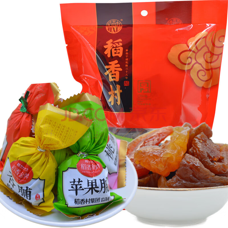稻香村果脯500g袋装桃脯梨脯杏干脯苹果干北京蜜饯楂片类小吃 海棠脯