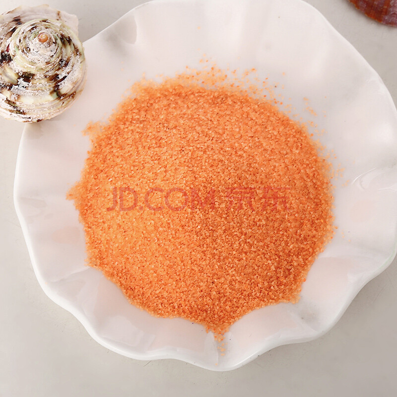 奠基彩砂粉色儿童沙画沙池婚庆典装饰沙漏彩色沙子石英砂 魅力橙色 50