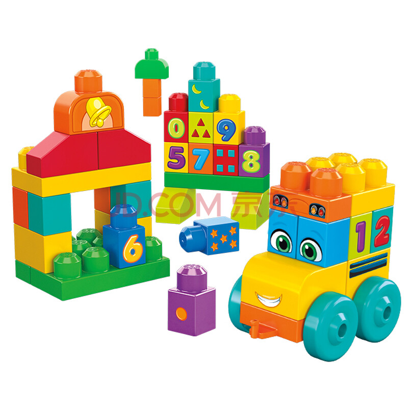 费雪(fisher-price)美高(mega)婴幼儿儿童礼物玩具男孩女孩大颗粒积木