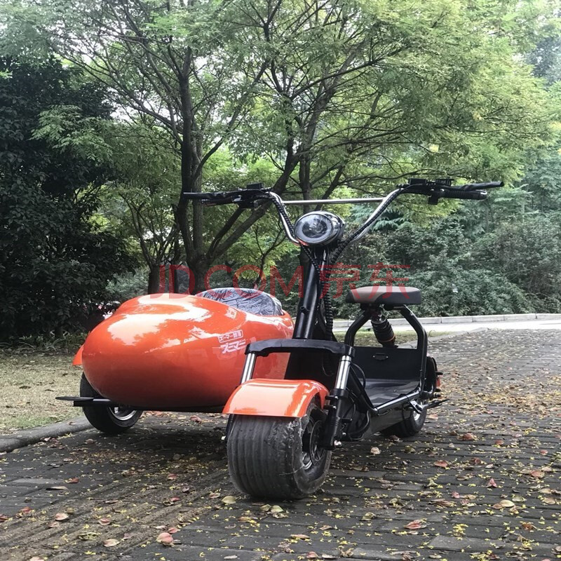 电动边三轮 电动滑板车 电动踏板车 城市休闲代步车 配60v双坐加宽胎