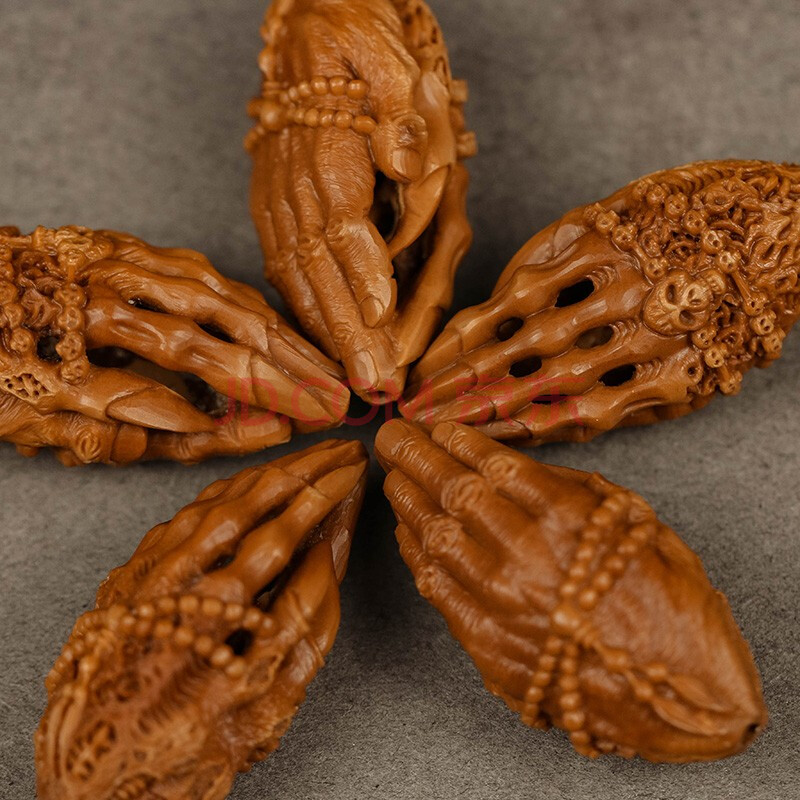 时乾 橄榄核雕单籽一念之间一念佛魔手吊坠挂件 佛手配饰钥匙扣项链