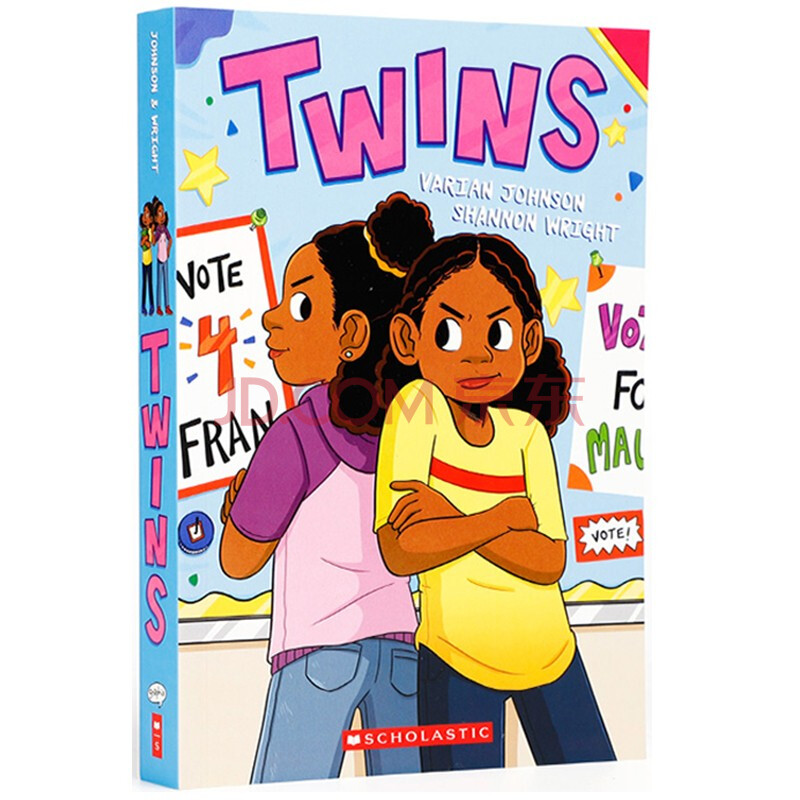 英文原版 twins 双胞胎 非裔美国人的故事 儿童漫画章节书 青少年课外