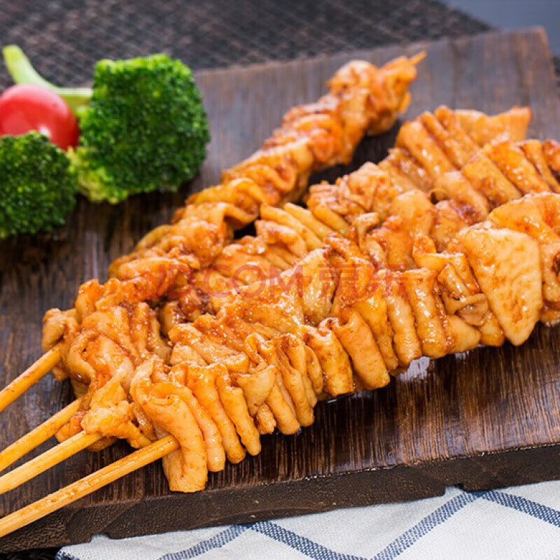 奥尔良鸡皮串 20串 蜜汁风味鸡皮 烧烤油炸串食材鸡肉串炸串半成品