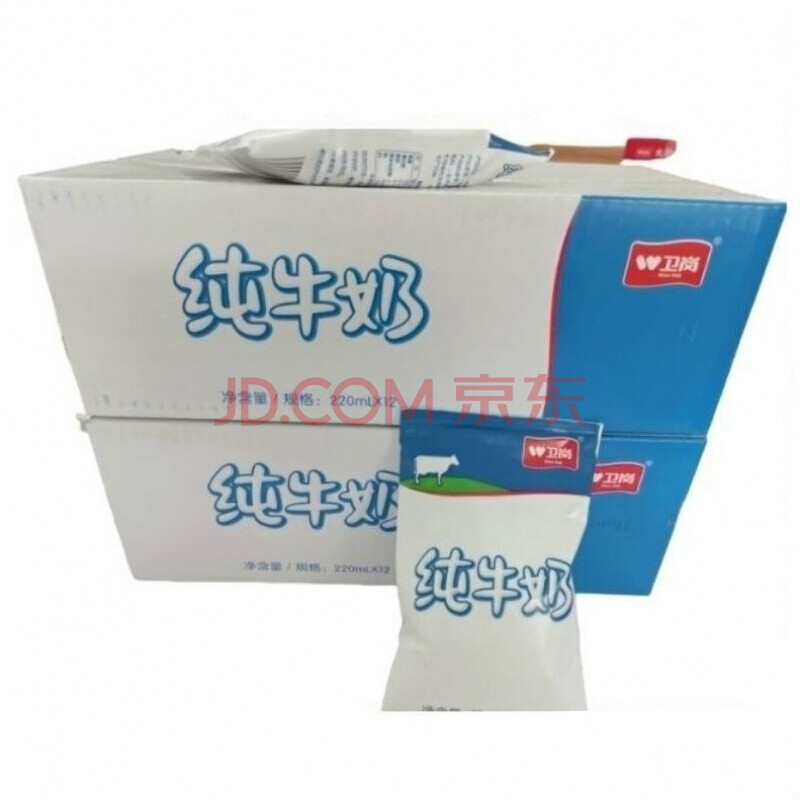 卫岗高钙牛奶袋装 220x12袋 卫岗浓香高钙奶儿童中老人大红枣牛奶纯