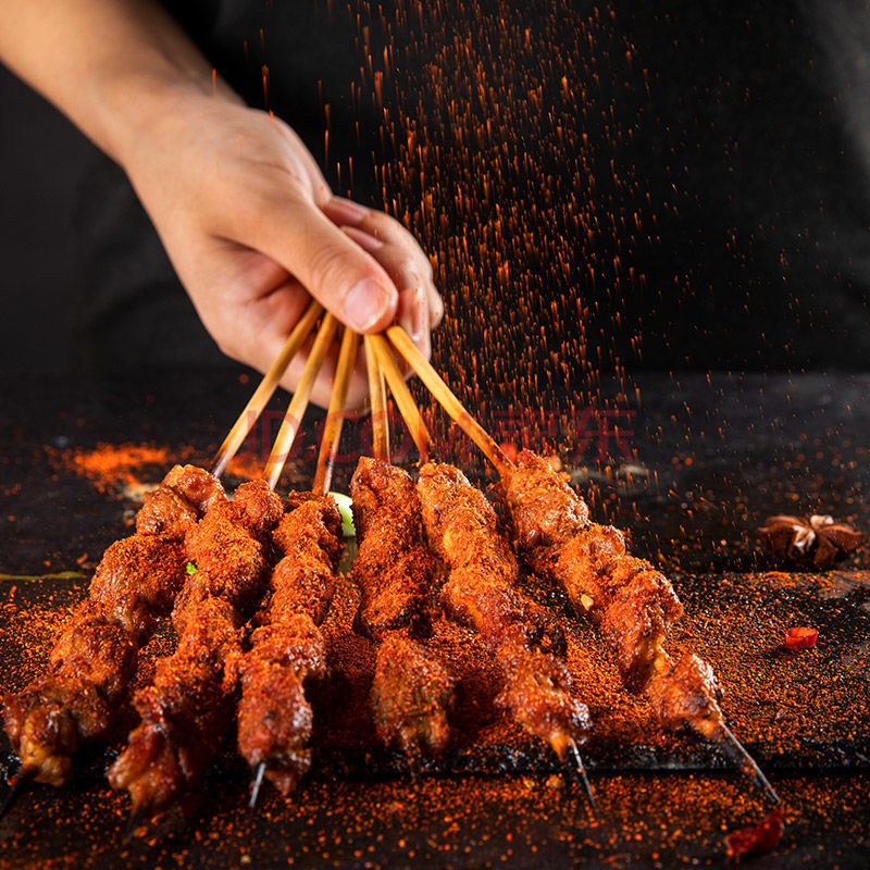 内蒙古羊肉串新鲜烧烤食材半成品锡盟羊肉冷冻羔羊肉生串羊肉30串 锦