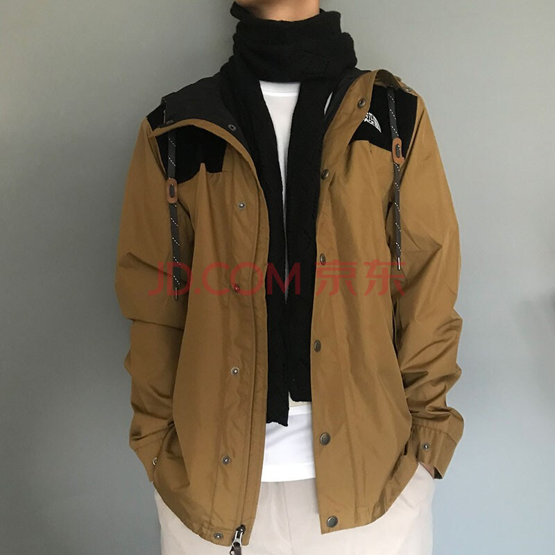 northface户外2021秋冬新款防风防寒夹克衫单层外套5jz6 d9v/卡其色