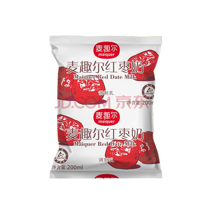 新疆纯牛奶天山牧场学生奶儿童孕妇补钙早餐鲜奶200ml 袋装红枣牛奶