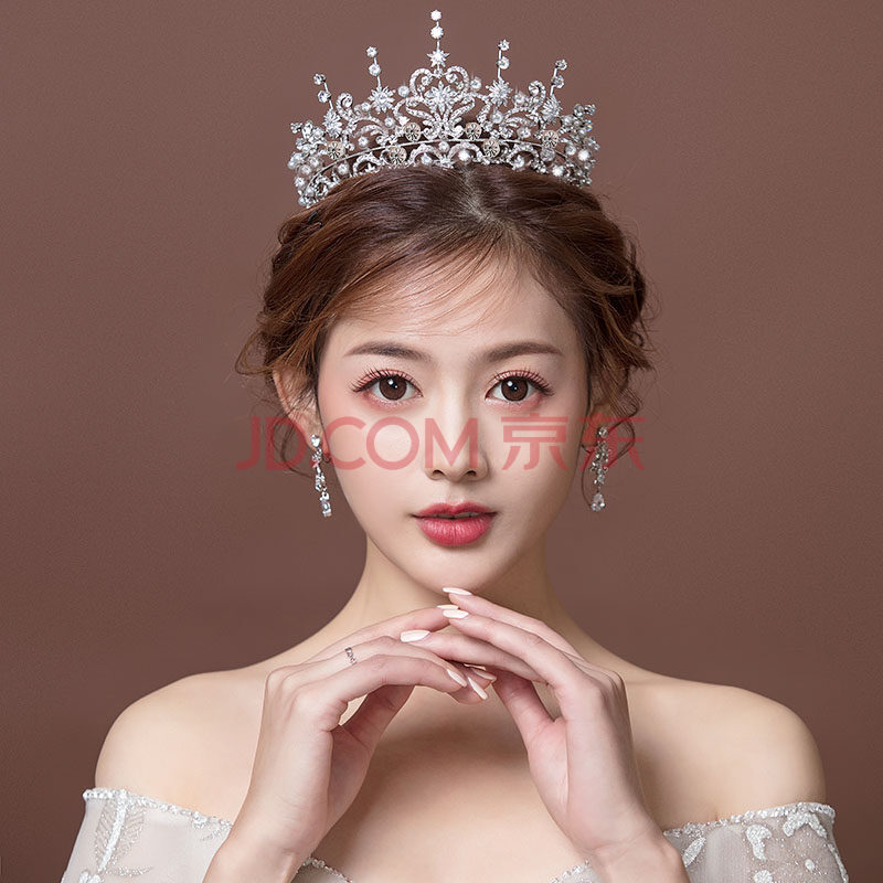 皇冠头饰新娘结婚头纱白纱2020新款大气欧美公主韩式中国风女 单皇冠