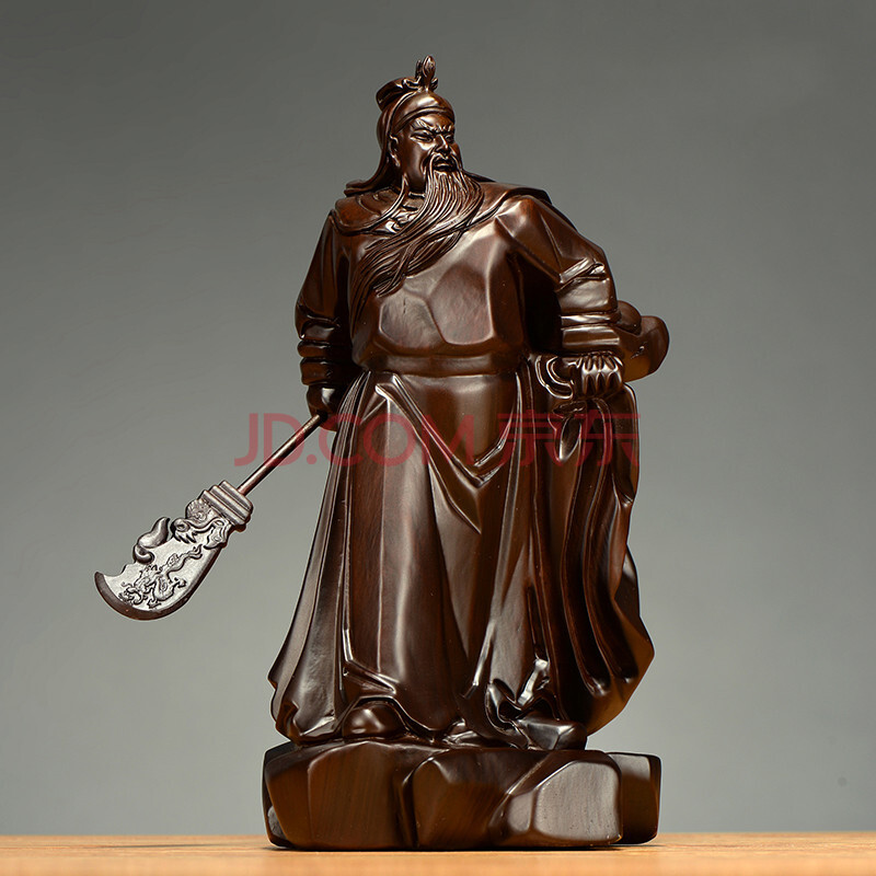质武财神关公像红木关羽雕像大号 精雕整木高100cm(订做)【图片 价格