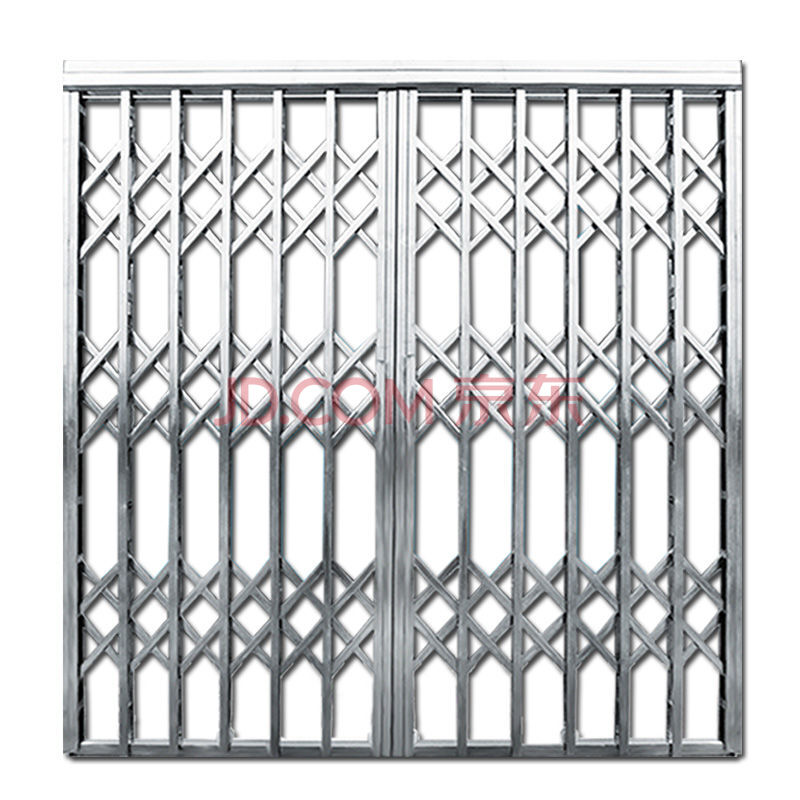 索梵304/201不锈钢拉闸门防盗推拉门阳台宿舍伸缩折叠门定做 23*11